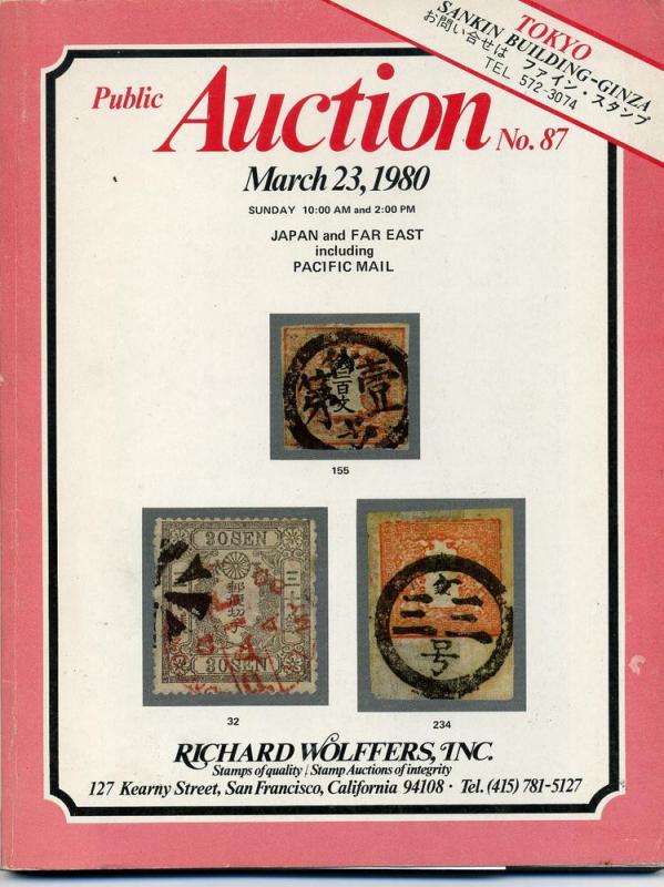 Wolffers Japan rarity Stamp sale