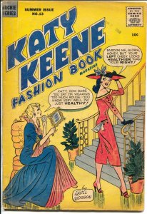 Katy Keene Fashion Book #13 1956-Bill Woggon-fashions-pin-ups-paper dolls-VG