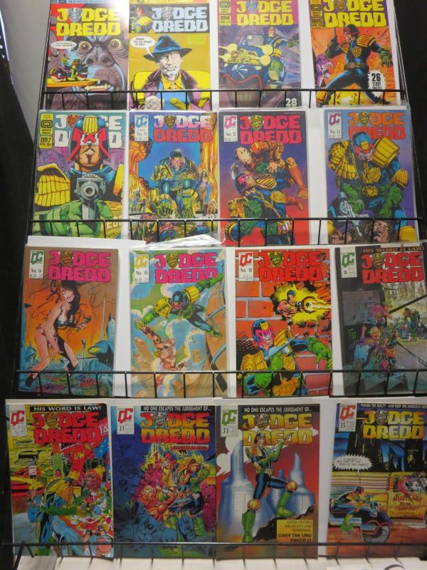 Judge Dredd Mini-Library Survey1985 up Quality DC 62 Diff Obey HIM & the Law!