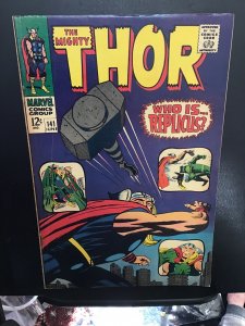 Thor #141 (1967) Mid high grade Jack Kirby key! First Replicus! FN/VF Wow!