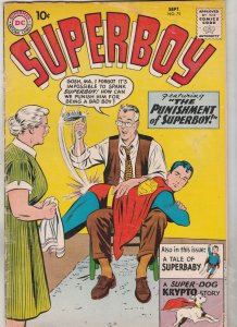 Superboy #75 (1959) Rare Spanking Cover! Mid-Grade VG/FN Krypto Tale Utah CERT!