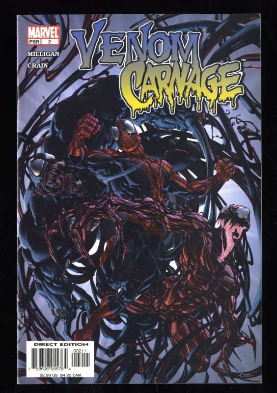 Venom vs. Carnage #2 VF+ 8.5 1st Toxin!