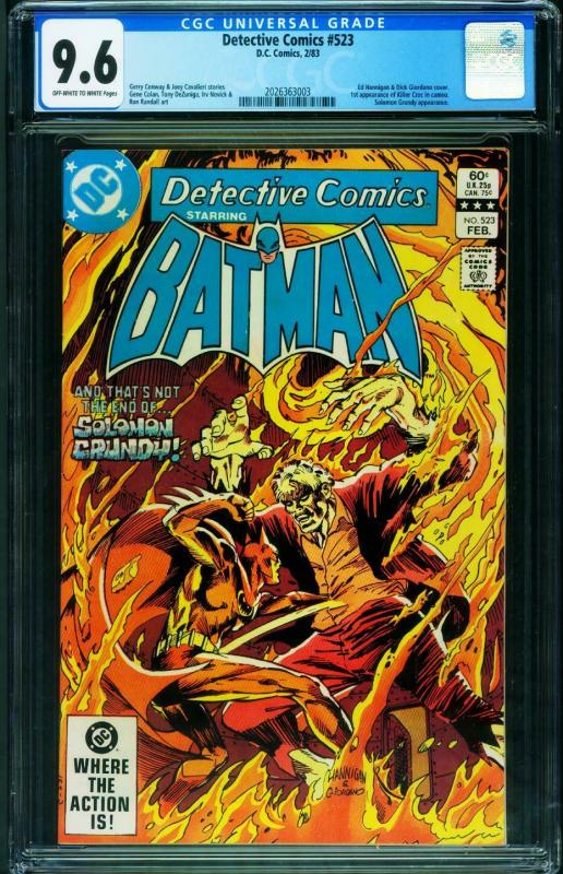 DETECTIVE COMICS #523 CGC 9.6 Solomon Grundy - DC - 2026363003