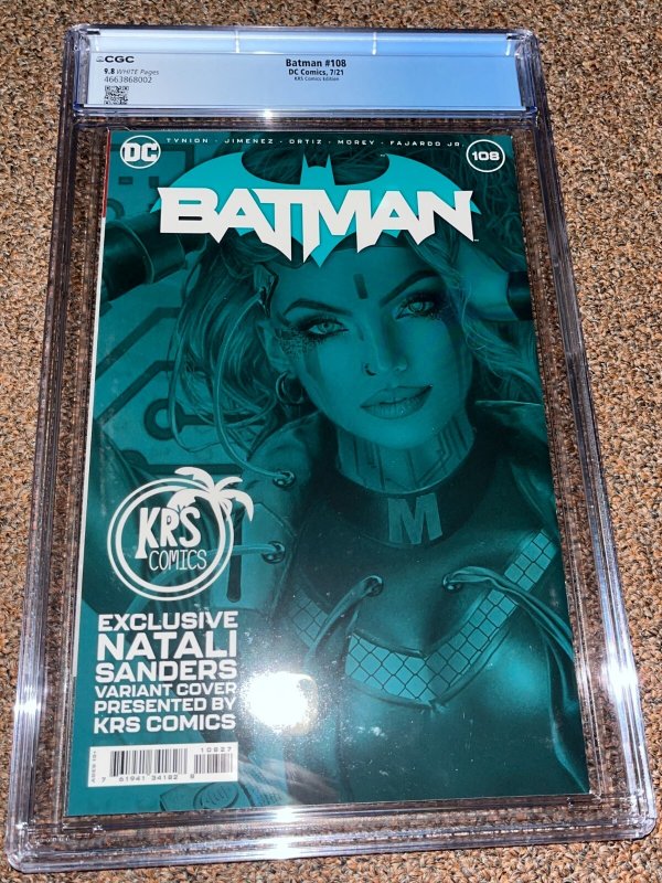 Batman 108 (2021), Natali Sanders KRS Comics Variant, CGC Graded 9.8