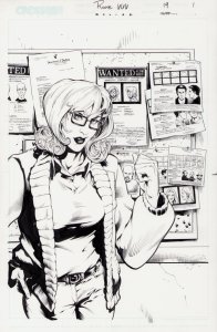 ROUTE 666 #19 Pg. 1 - INTERIOR PAGE W/SKETCH ON BACK - KARL MOLINE 2004