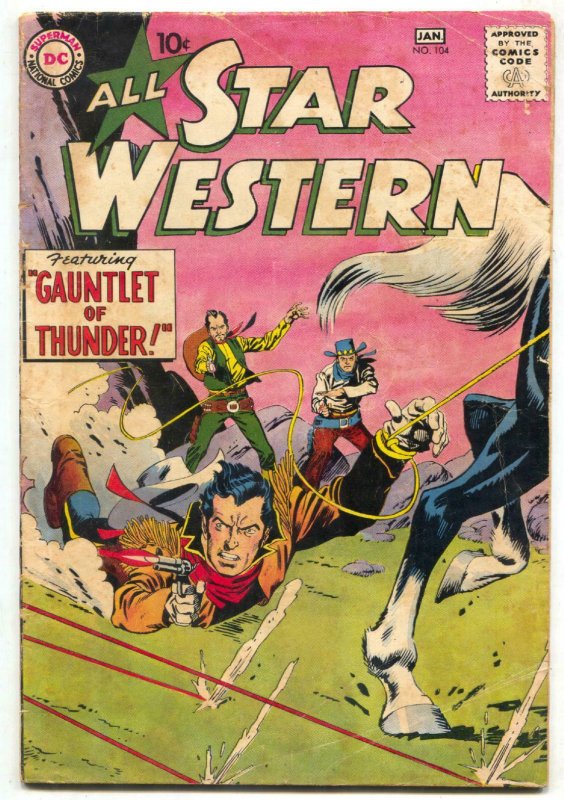 All Star Western #104 1958-DC Comics-Trigger Twins-Johnny Thunder 