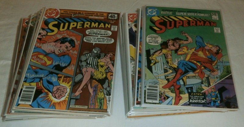 Superman V1 #331-380 (missing 10) Bates Swan Luthor Bizarro comic book lot of 40