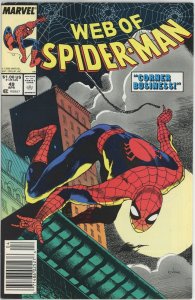 Web of Spider Man #49 (1985) - 7.5 VF- *Corner Business/Vess Cover* 