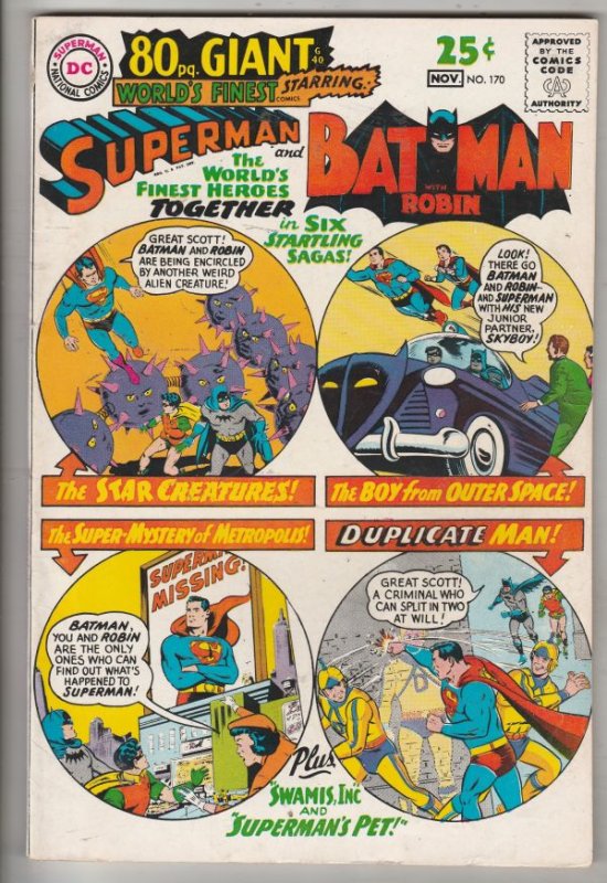 World's Finest #170 (Nov-67) NM- High-Grade Superman, Batman, Robin