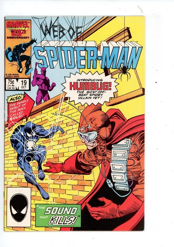 Web of Spider-Man #19 (1986) First Appearance: Solo, Humbug Marvel Comics