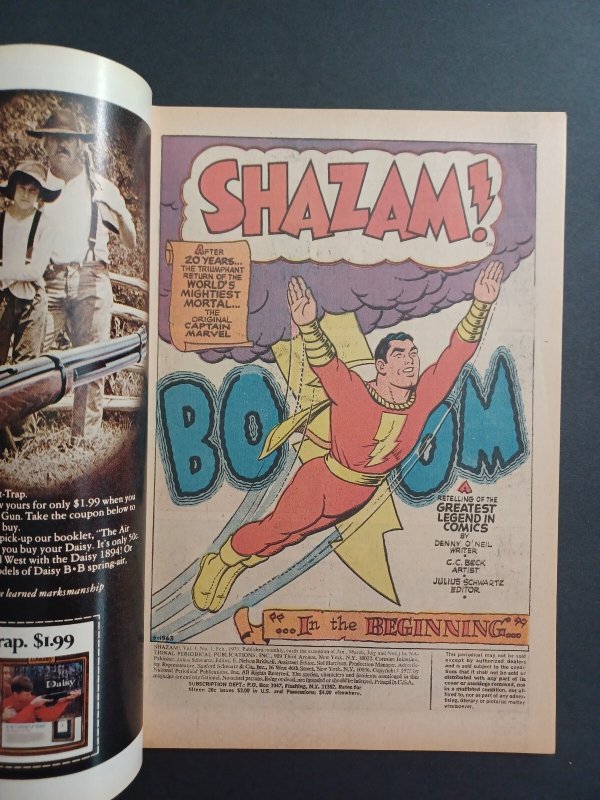 Shazam #1 - 1st issue - original Captain Marvel - KEY - 1973 - NM