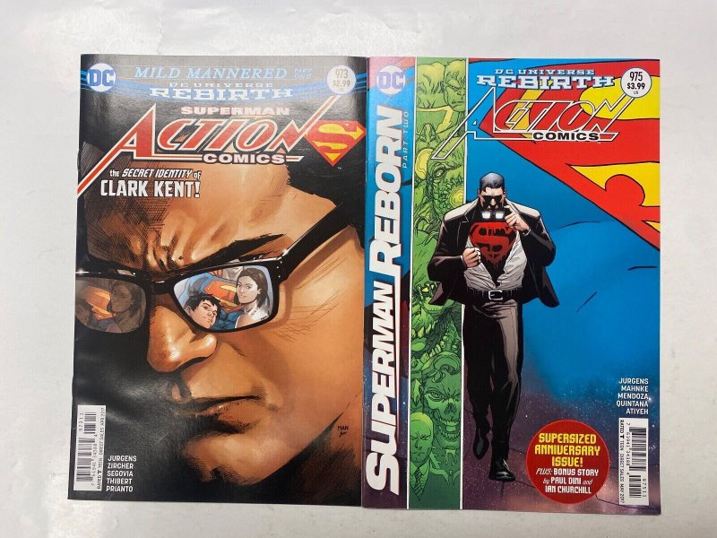 3 Action Comics DC comic books #973 975 1002 111 KM16