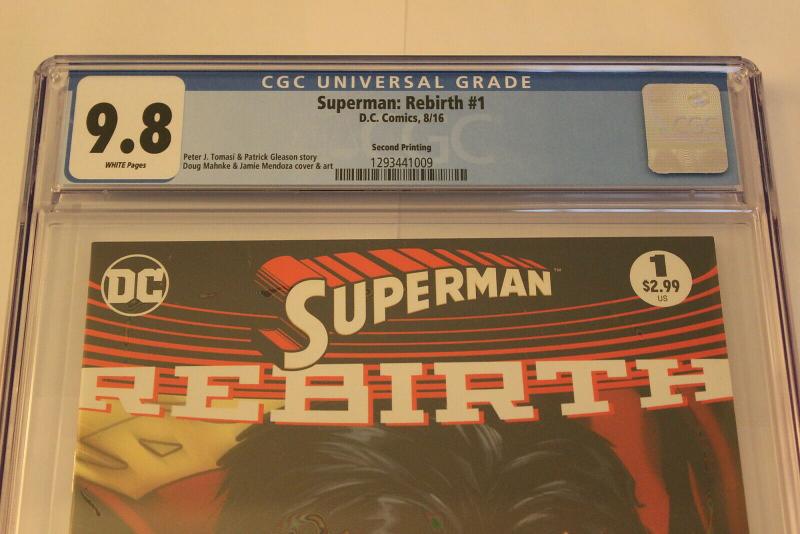 Superman: Rebirth #1 Second Printing (DC, 2016) CGC NM/MT 9.8