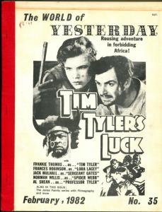 World of Yesterday  #35 2/1982-Tim Tyler's Luck-Frankie Thomas-Jones Family-G/VG