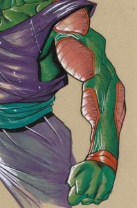 Piccolo Original Art by Sergio Dávila – Dragon Ball A4 Color Illustration Signed