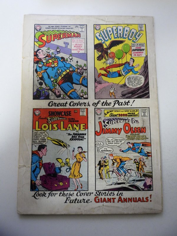 Superman Annual #8 (1964) VG Condition 3/4 spine split, outline indentations fc