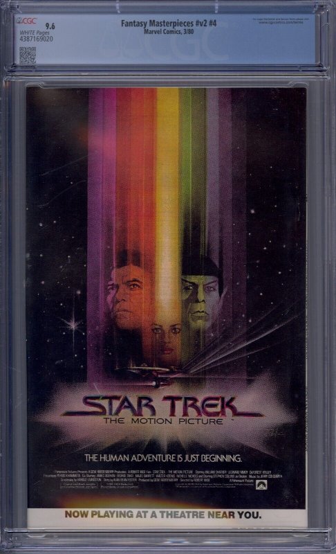 Fantasy Masterpieces v2 #4 1980 Marvel Silver Surfer vs Thor CGC 9.6 White Pages