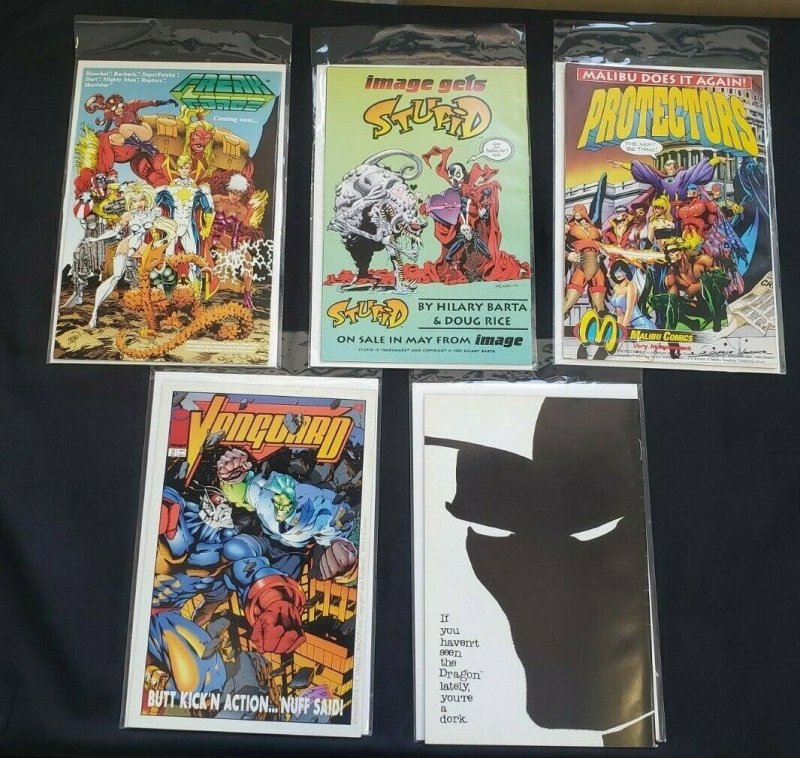 SAVAGE DRAGON 5PC (VF) VS SAVAGE MEGATON MAN, SAVAGE BRAWL, BORN AGAIN 1992-94