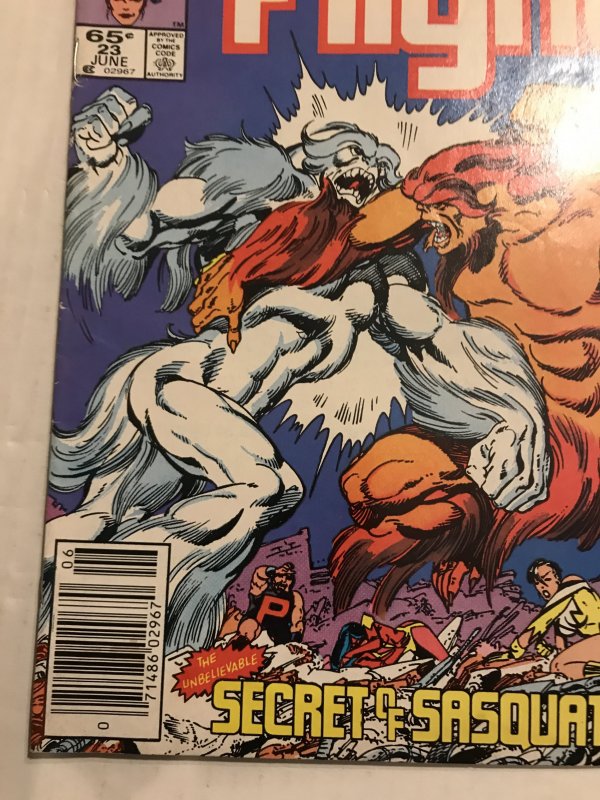 Alpha Flight #23 : Marvel 6/85 VG+;  Newsstand, Sasquatch battle