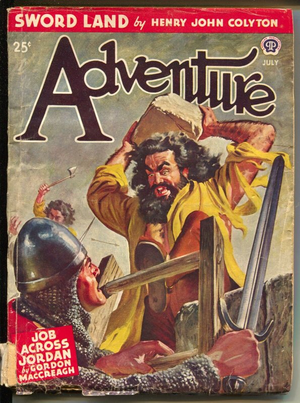 Adventure 7/1946-Popular-Peter Stevens cover-Kjelgaard-Eggenhofer-VG