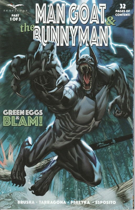 Man Goat and The Bunnyman Green Eggs & Blam #1 Cover B Zenescope NM Vitorino