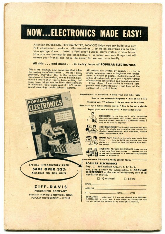 G.I. JOE #43 1956- Shark cover- Rare Ziff-Davis VG