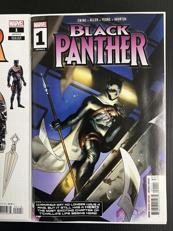 Black Panther #1 CVR a + 1:10 Allen Design VAR SET of 2 2023 NM