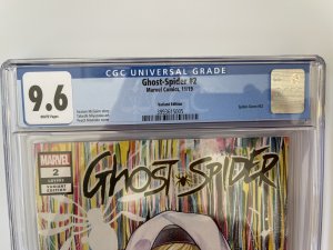 Marvel Ghost Spider 2 Peach Momoko Variant Cover CGC 9.6 Spider Gwen 1:25 Ratio