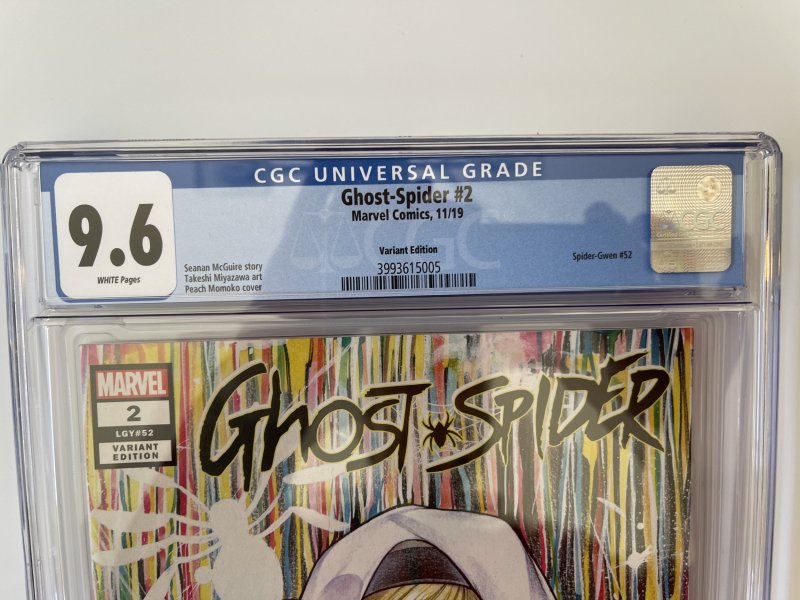 Marvel Ghost Spider 2 Peach Momoko Variant Cover CGC 9.6 Spider Gwen 1:25 Ratio