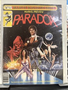 MARVEL PREVIEW #24 VF 8.0 PARADOX / PAUL GULACY COVER 1980 MARVEL MAGAZINE