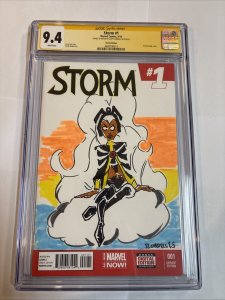 Storm (2014) # 1 (CGC 9.4 SS) Sketch Scott Lobdell • Marvel Comics