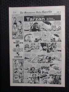 1972 June 12 MENOMONEE FALLS GAZETTE Comic Weekly #27 FN 6.0 Rip Kirby Tarzan