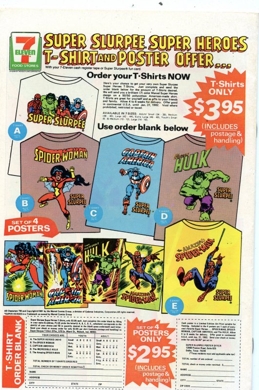 Spider-Man Capt America Incredible Hulk & Spider-Woman #1 (1981) VF- 7.5 Comic