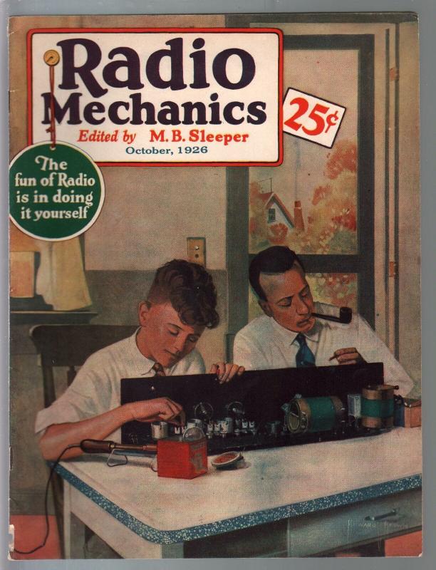 Radio Mechanics #1 10/1926-1st issue-Howard Brown-early radio info-VF