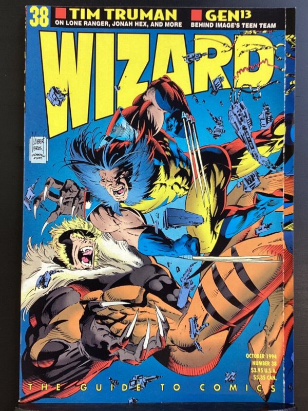 Wizard Magazine #38 Wolverine/Sabretooth Kubert Tim Truman Gen13 Milestone 1994