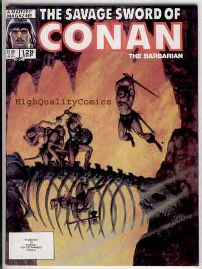 SAVAGE SWORD of CONAN #128, VF/NM,Kull the Conqueror, Curse of the Ageless Ones