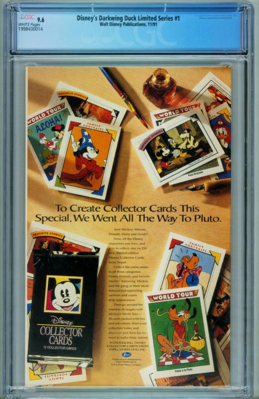 Disney's Darkwing Duck Limited Series #1 CGC 9.6 1st issue 1998430014