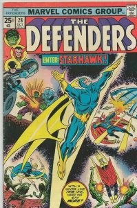 Defenders #28 VINTAGE 1975 Marvel Comics 1st Starhawk