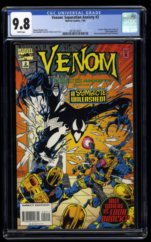 Venom: Separation Anxiety #2 CGC NM/M 9.8 White Pages