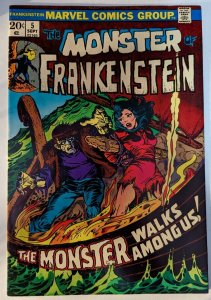 The Frankenstein Monster #5 Marvel Comic Book The Monsters Walk Among Us NM