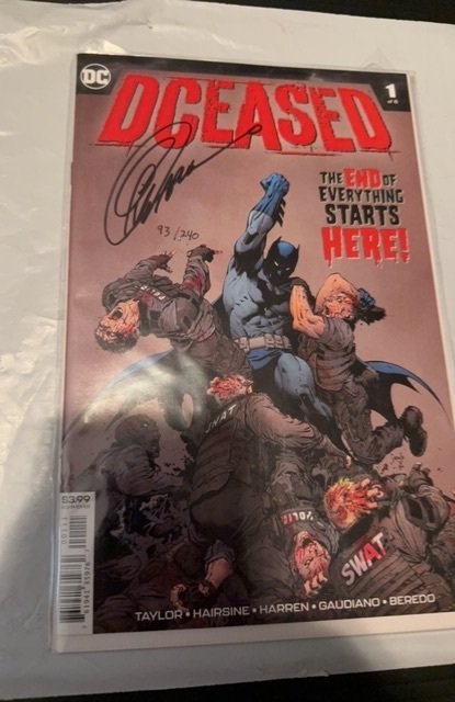 DCeased #1 (2019)Dynamic forces Capullo signed with coa sealed