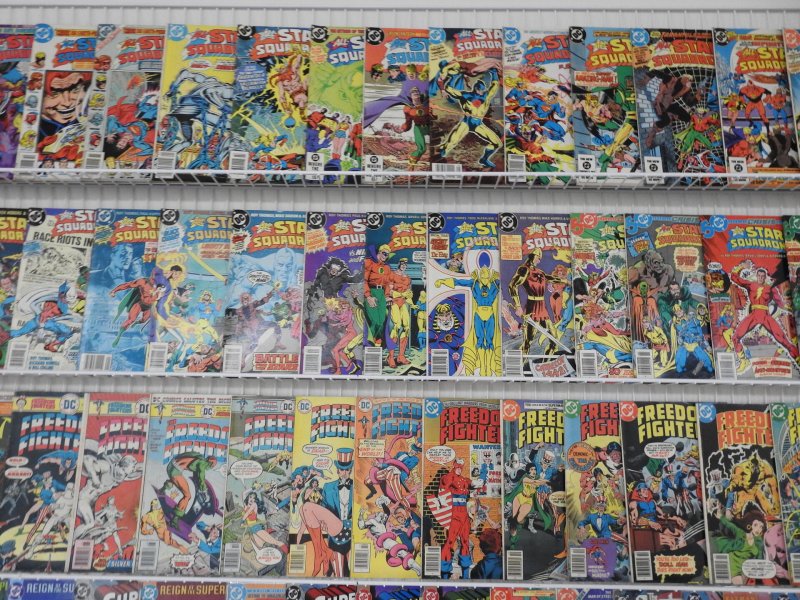 Huge Lot 170+ Comics W/ Batman, Freedom Fighters,  All-Star Squadron+ Avg VG+!!