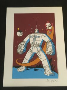THE BIG GUY AND RUSTY THE BOY ROBOT Print Signed by Geof Darrow, 1995