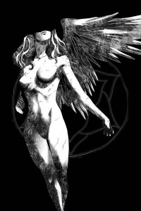 Eros Psyche #2 1:20 Baldisimo Black & White Variant Ablaze 2021 EB114