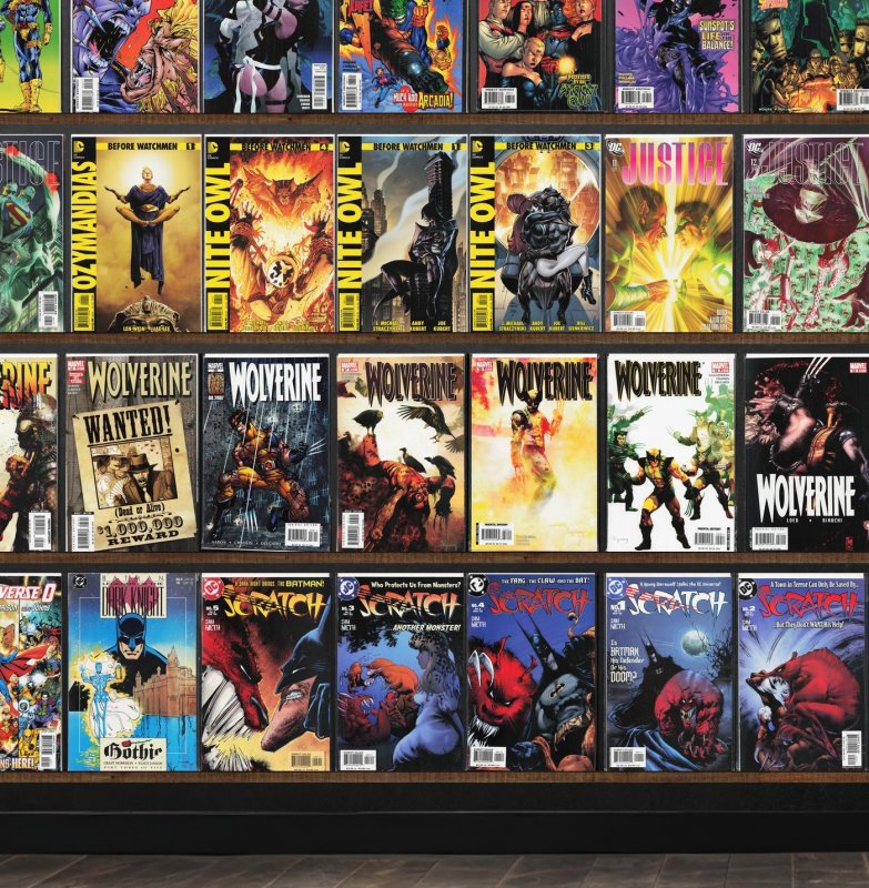 Huge Lot 140+ Comics with X-Force, Wolverine, Uncanny X-Force, Justice & More!