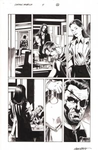 Captain America #5 p.22 - Nick Fury and Teresa Lockett - 2005 by Steve Epting