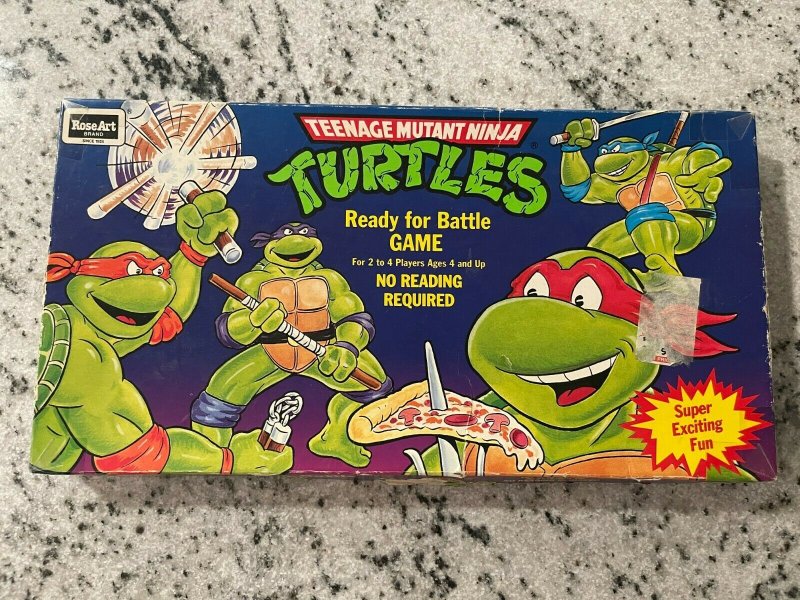 1990 Teenage Mutant Ninja Turtles Ready For Battle Board Game Complete USED J579