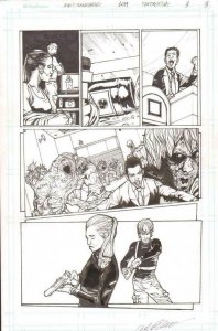 Pandemica #3 pg 3 Original Art Alex Sanchez bestselling author Jonathan Maberry 