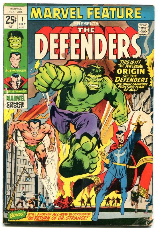 Marvel Feature #1 1971- 1st DEFENDERS- Hulk-Dr Strange- Sub-Mariner G/VG