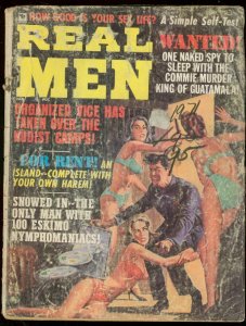 MAG: REAL MEN---JAN 1971-CHEESECAKE-CRIME-WAR-PULP-PIN UPS P/FR